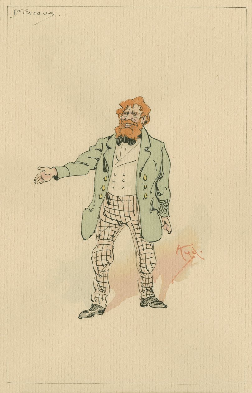 Dr Crocus، c.1920s (قلم وحبر مع مرحاض على ورق) بواسطة جوزيف كلايتون كلارك