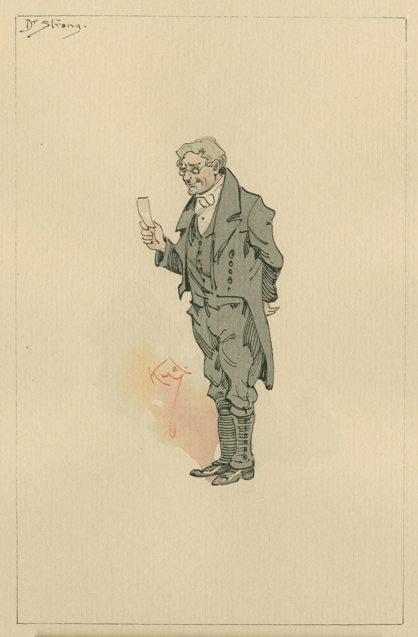 Dr Strong، c.1920s (قلم وحبر مع مرحاض على ورق) بواسطة جوزيف كلايتون كلارك