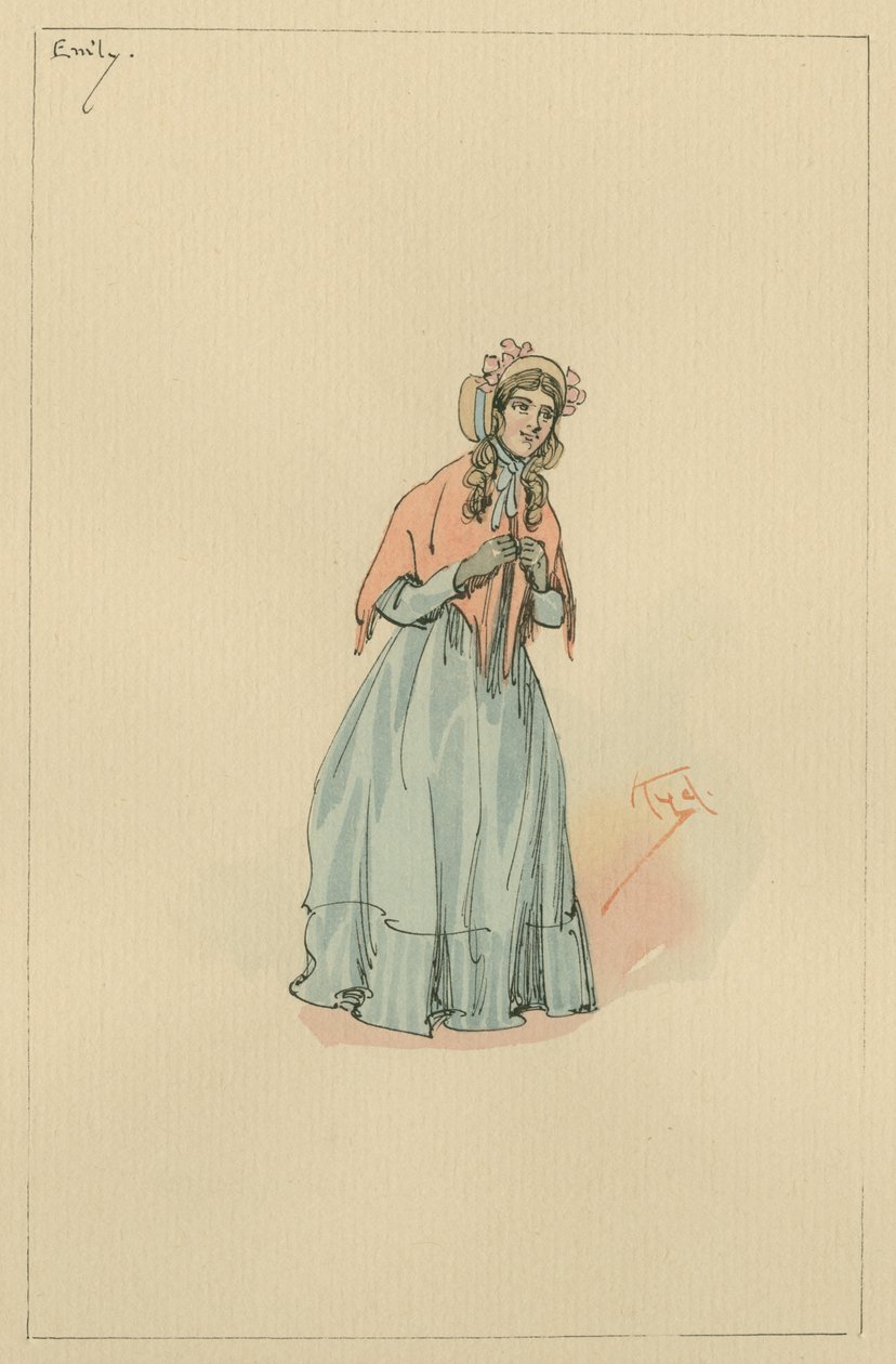 إميلي ، c.1920s (قلم وحبر مع مرحاض على ورق) بواسطة جوزيف كلايتون كلارك