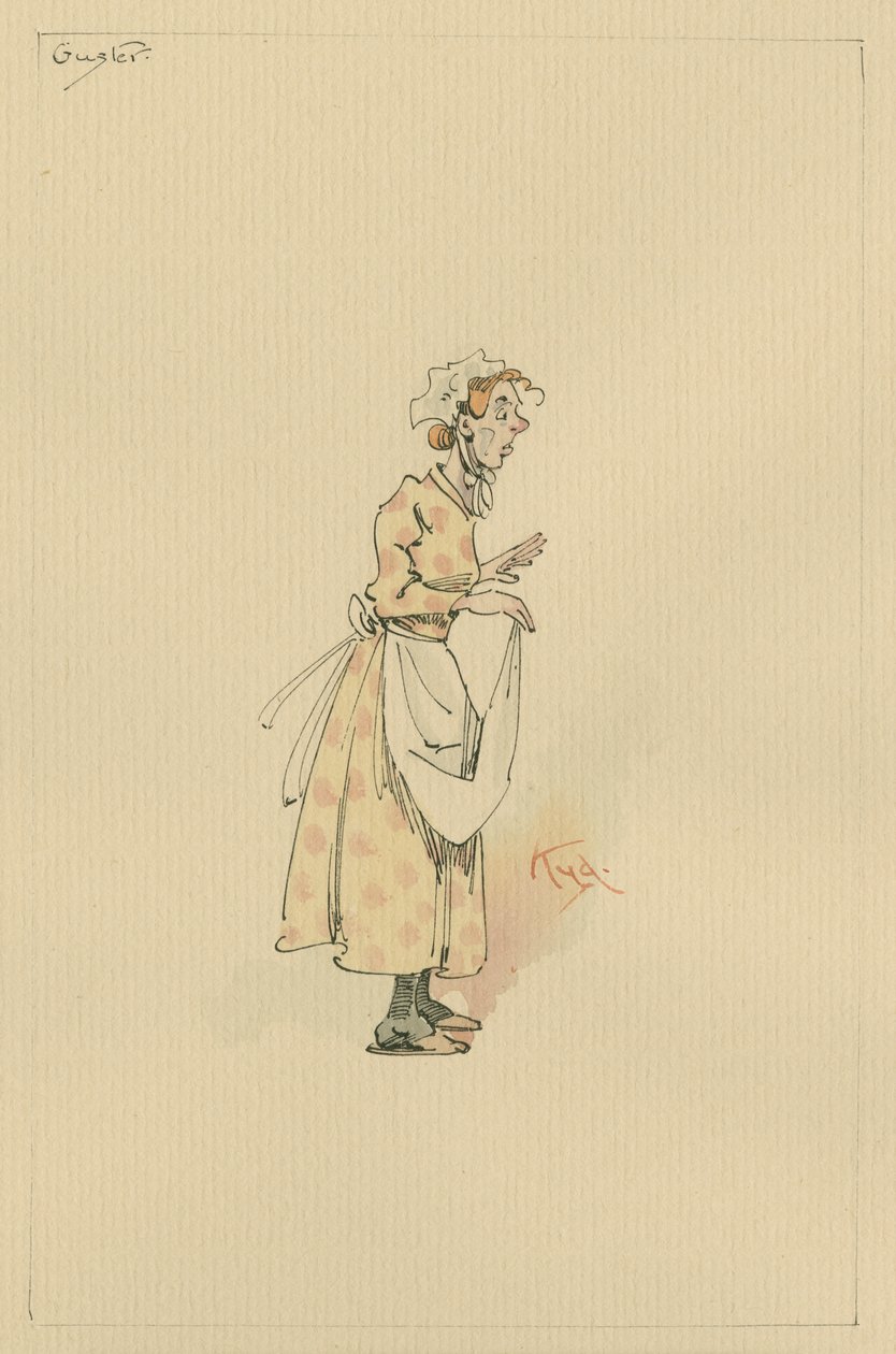 Guster ، c.1920s (قلم وحبر مع مرحاض على ورق) بواسطة جوزيف كلايتون كلارك