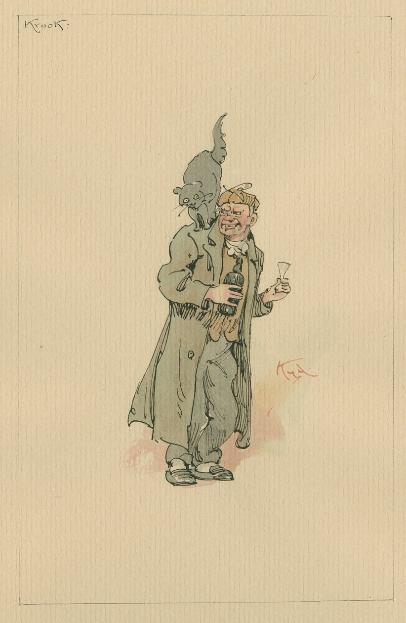 Krook ، c.1920s (قلم وحبر مع مرحاض على ورق) بواسطة جوزيف كلايتون كلارك