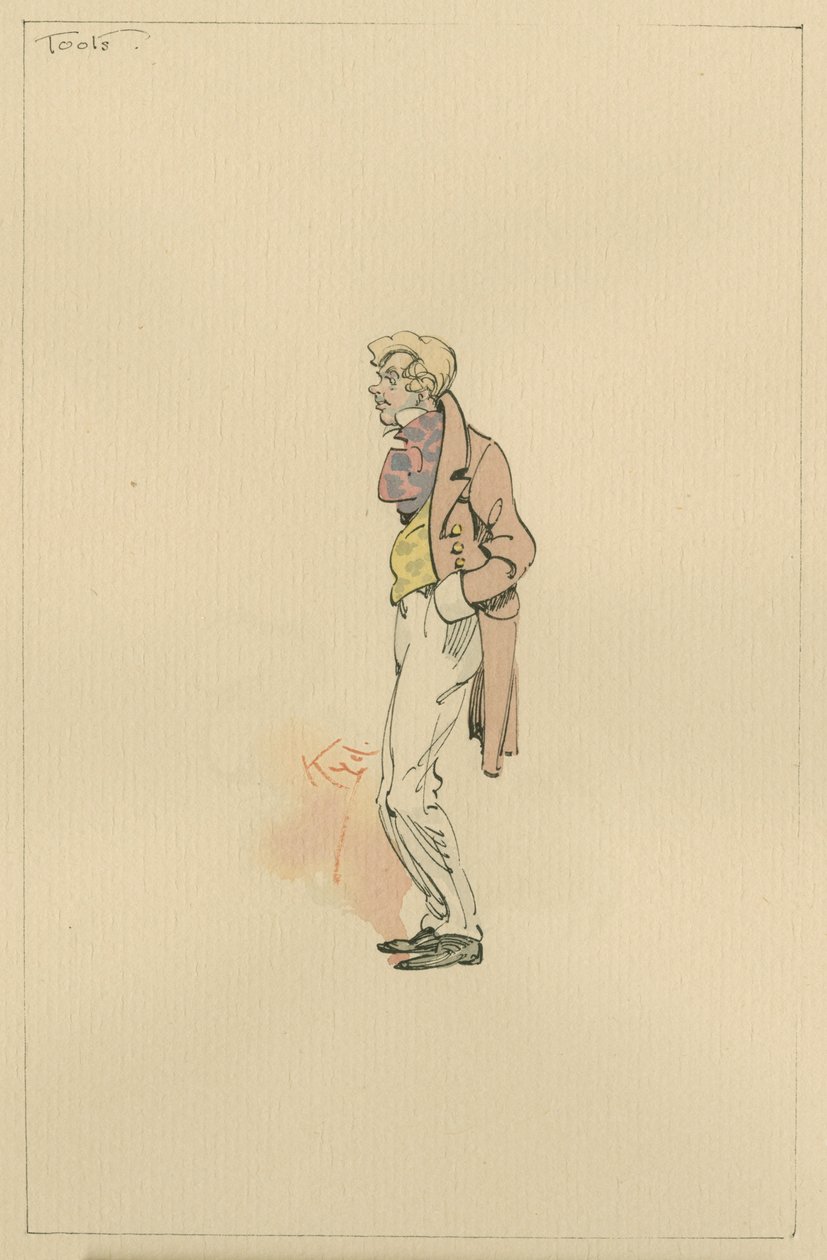 Mr Toots ، c.1920s (قلم وحبر مع مرحاض على ورق) بواسطة جوزيف كلايتون كلارك