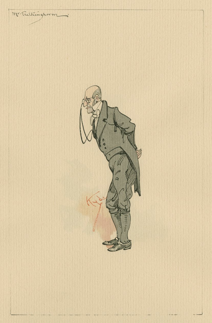 السيد Tulkinghorn ، ج. 1920s (قلم وحبر مع مرحاض على ورق) بواسطة جوزيف كلايتون كلارك