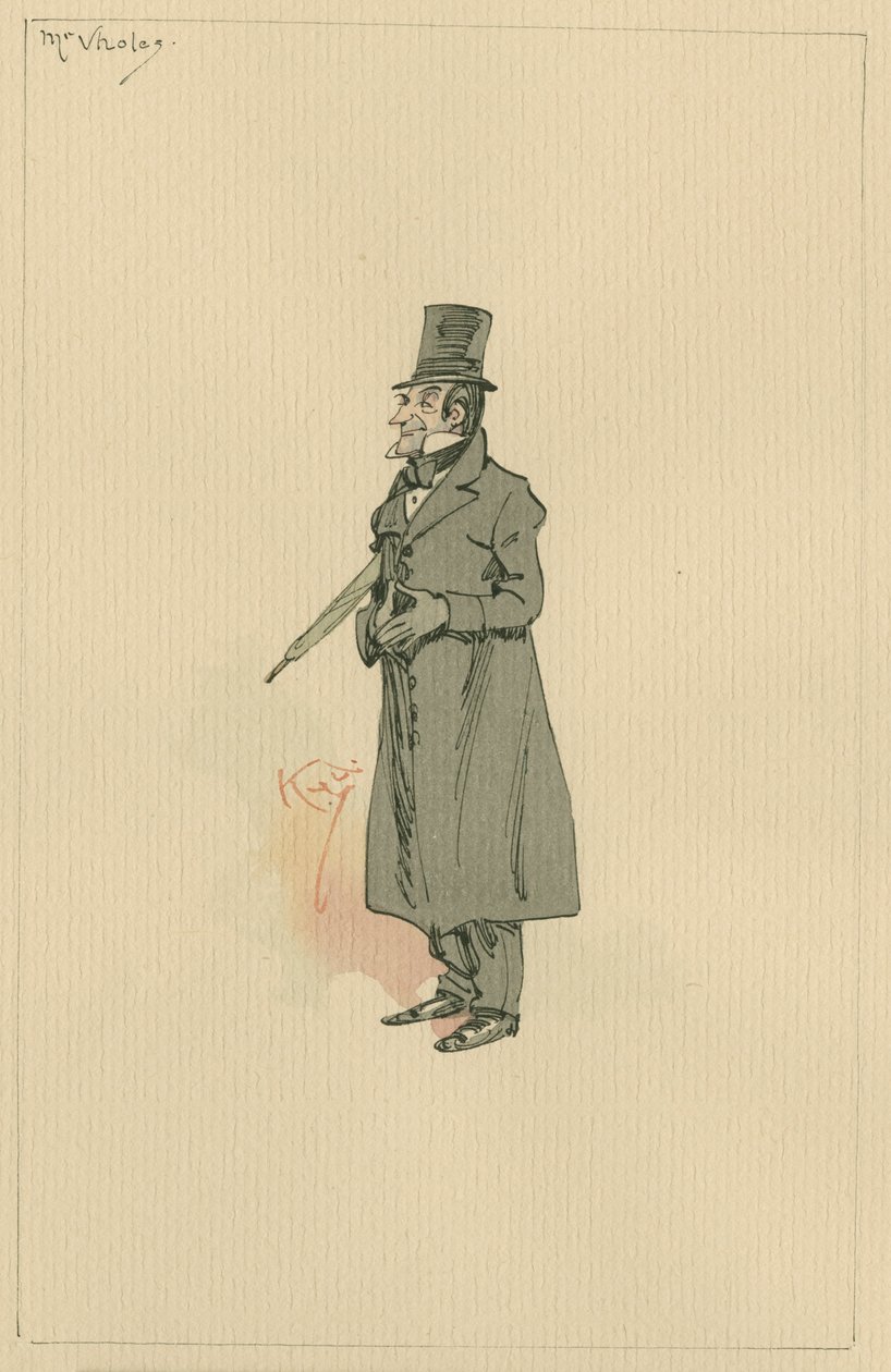 السيد Vholes ، c.1920s (قلم وحبر مع مرحاض على ورق) بواسطة جوزيف كلايتون كلارك