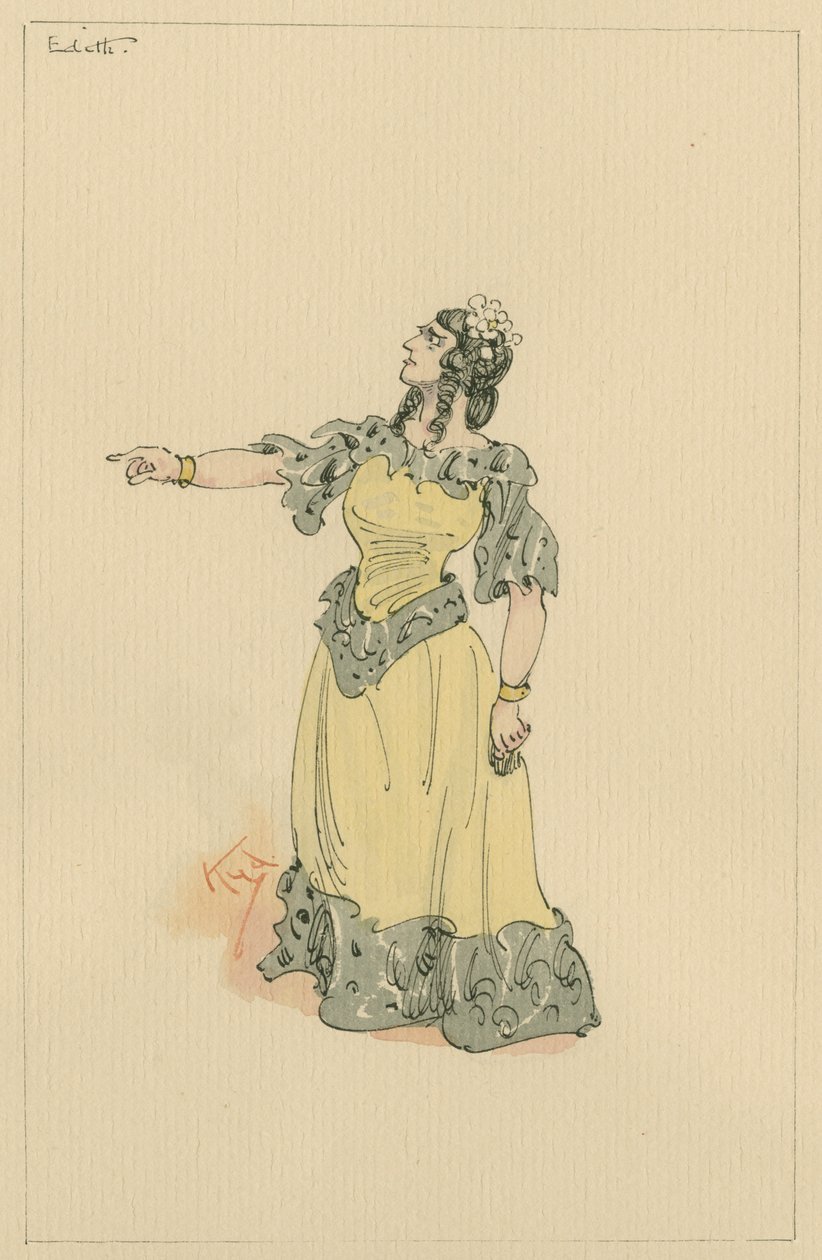 السيدة إديث دومبي ، حوالي 1920s (قلم وحبر مع مرحاض على ورق) بواسطة جوزيف كلايتون كلارك