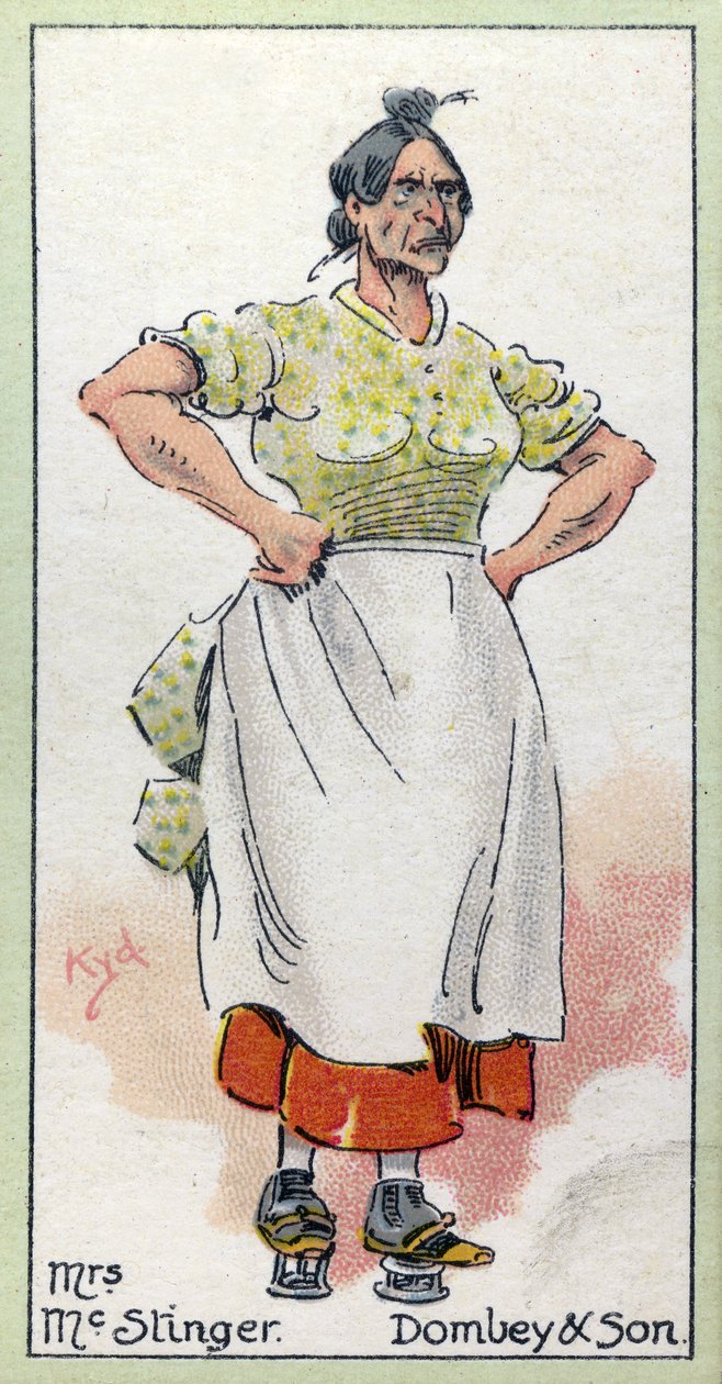 السيدة MacStinger. من "Dombey und Son" ، بقلم تشارلز ديكنز ، 1923 بواسطة جوزيف كلايتون كلارك