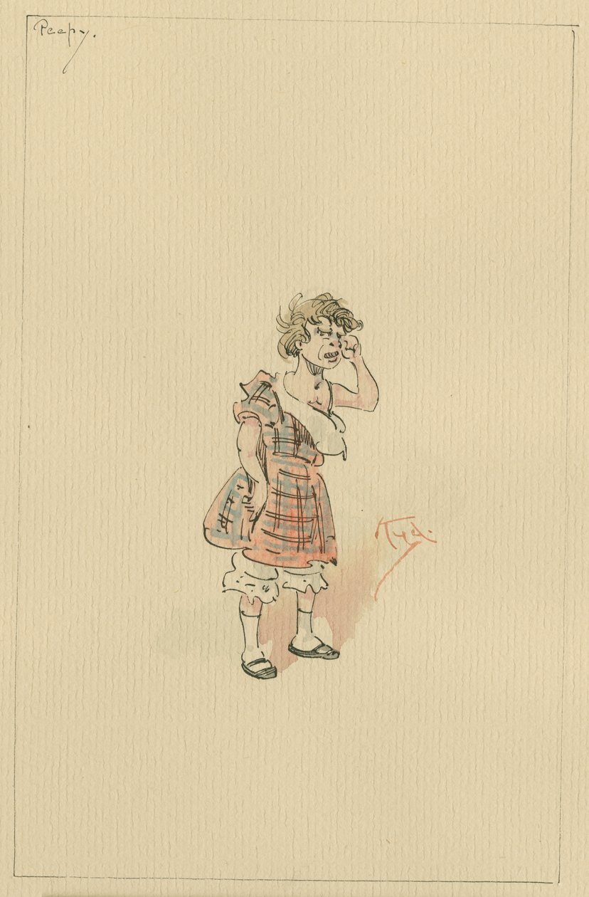 Peepy ، c.1920s (قلم وحبر مع مرحاض على ورق) بواسطة جوزيف كلايتون كلارك