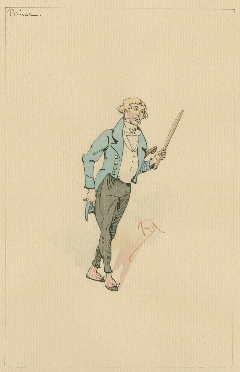 Prince Turveydrop ، ج 1920 تقريبًا (قلم وحبر مع مرحاض على ورق) بواسطة جوزيف كلايتون كلارك