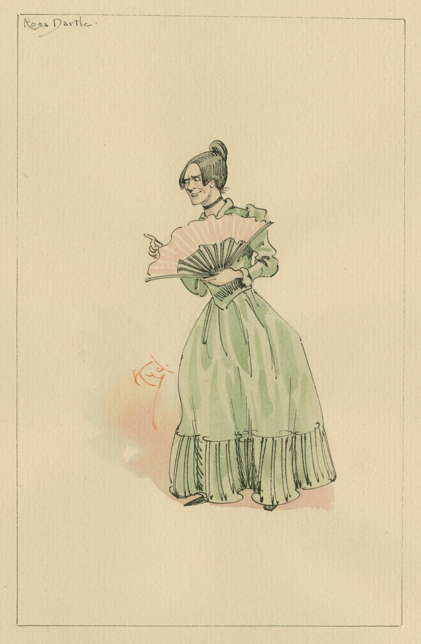 Rosa Dartle ، c.1920s (قلم وحبر مع مرحاض على ورق) بواسطة جوزيف كلايتون كلارك
