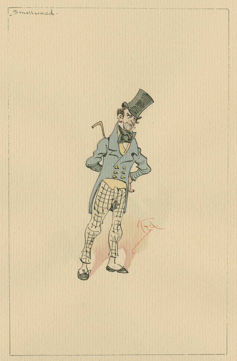 Smallweed، c.1920s (قلم وحبر مع مرحاض على ورق) بواسطة جوزيف كلايتون كلارك
