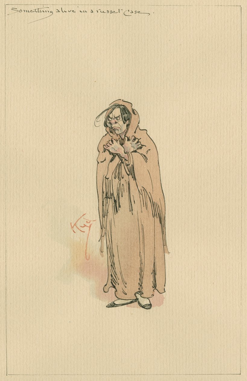 شيء ما على قيد الحياة في قضية Russett ، c.1920s (قلم وحبر مع مرحاض على ورق) بواسطة جوزيف كلايتون كلارك