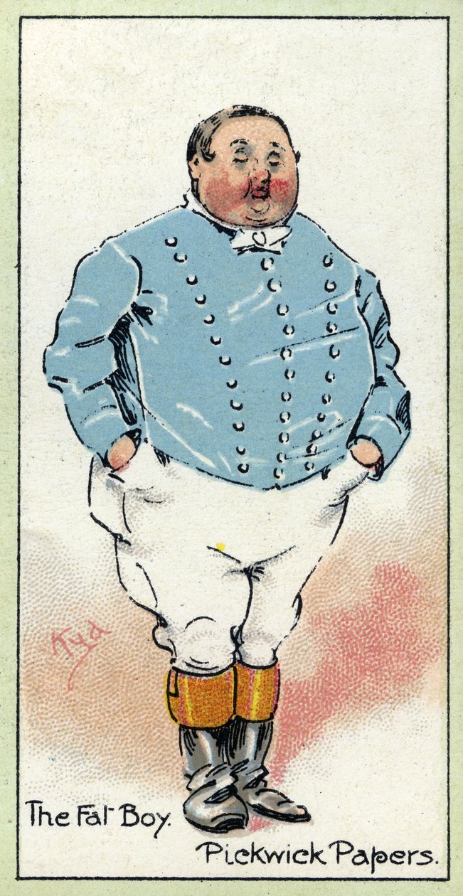 The Fat Boy ، من "أوراق بيكويك" ، بقلم تشارلز ديكنز ، 1923 بواسطة جوزيف كلايتون كلارك