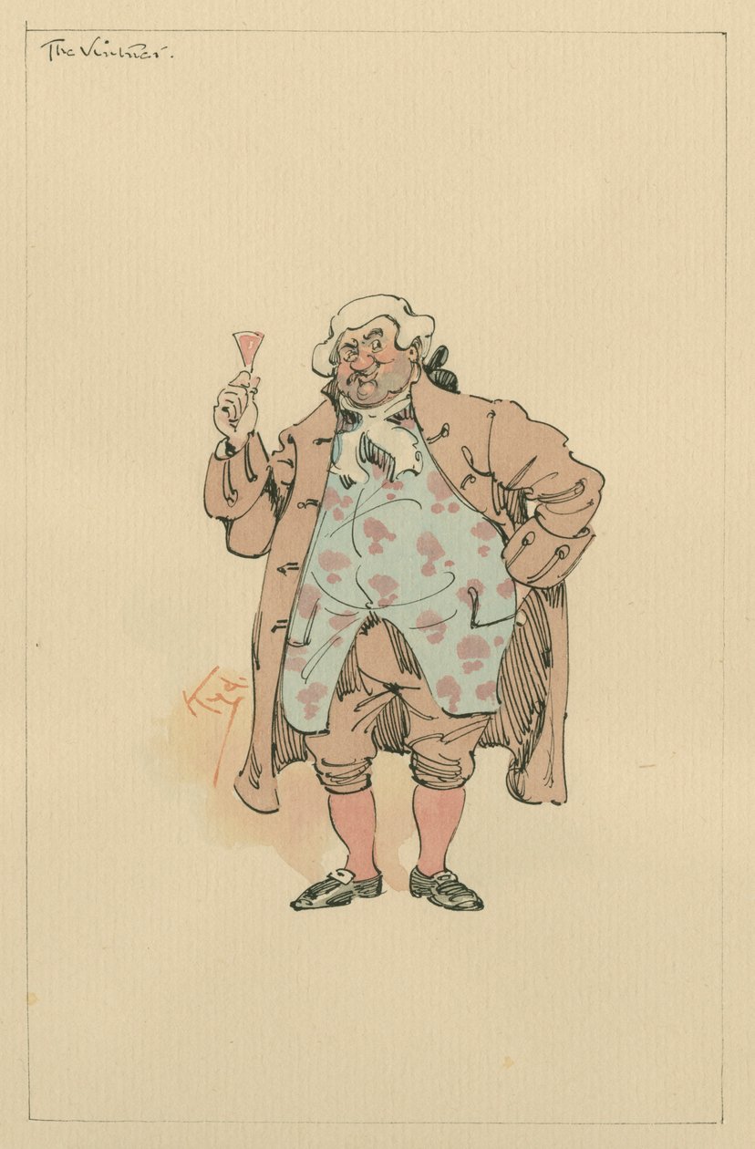 The Vintner، c.1920s (قلم وحبر مع مرحاض على ورق) بواسطة جوزيف كلايتون كلارك