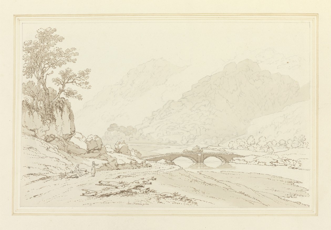 The Grange of Borrodale (قلم وحبر مع مرحاض فوق الجرافيت على ورق منسوج) بواسطة جوزيف فارينجتون