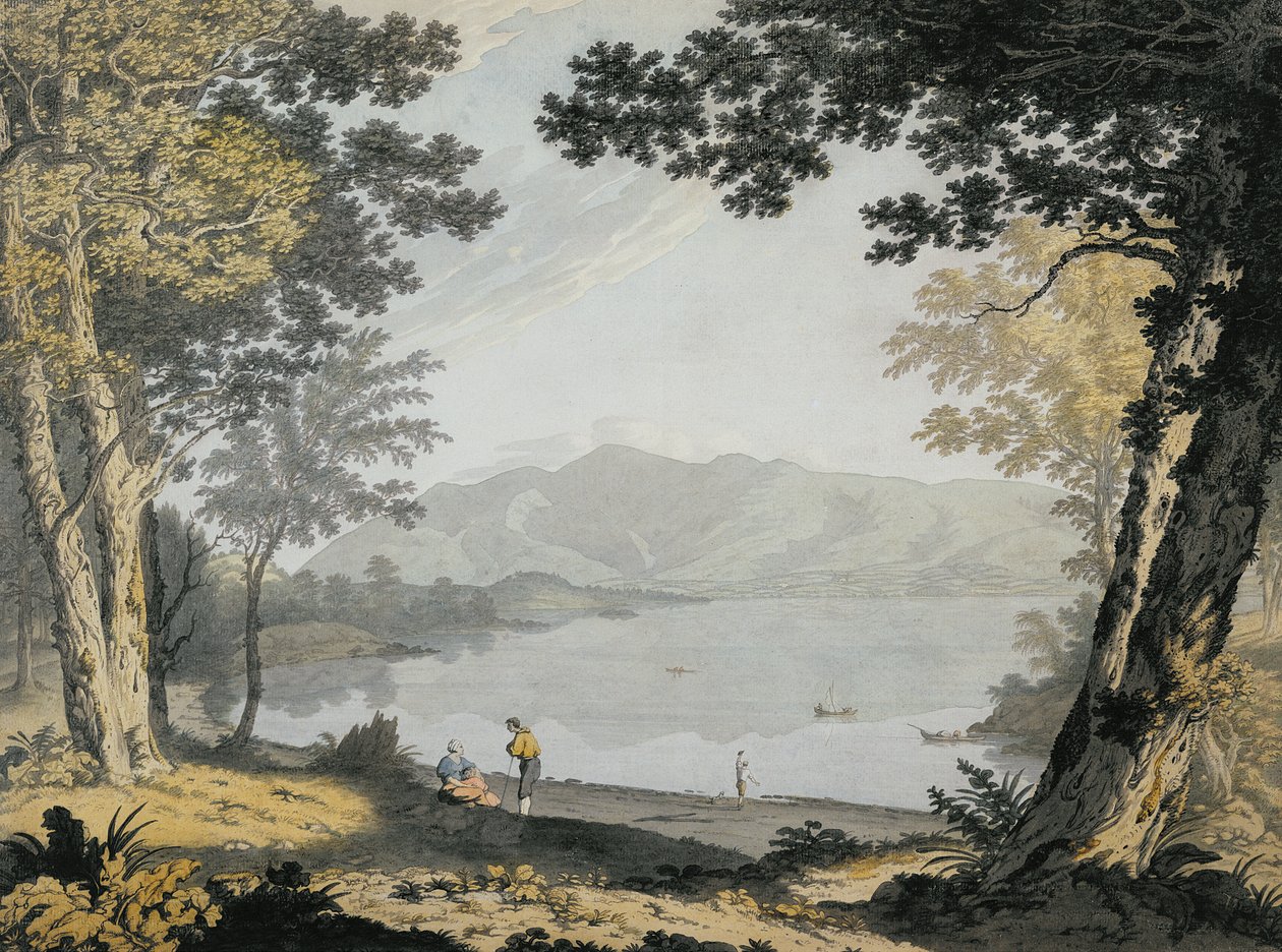 منظر ل Skiddaw و Derwentwater ، c.1780 (مرحاض وقلم فوق قلم رصاص) بواسطة جوزيف فارينجتون