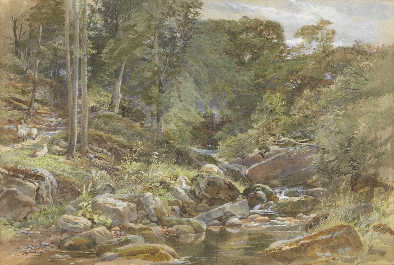 Larpool Beck ، Whitby (مرحاض مع غواش على ورق) بواسطة جوزيف جون جينكينز