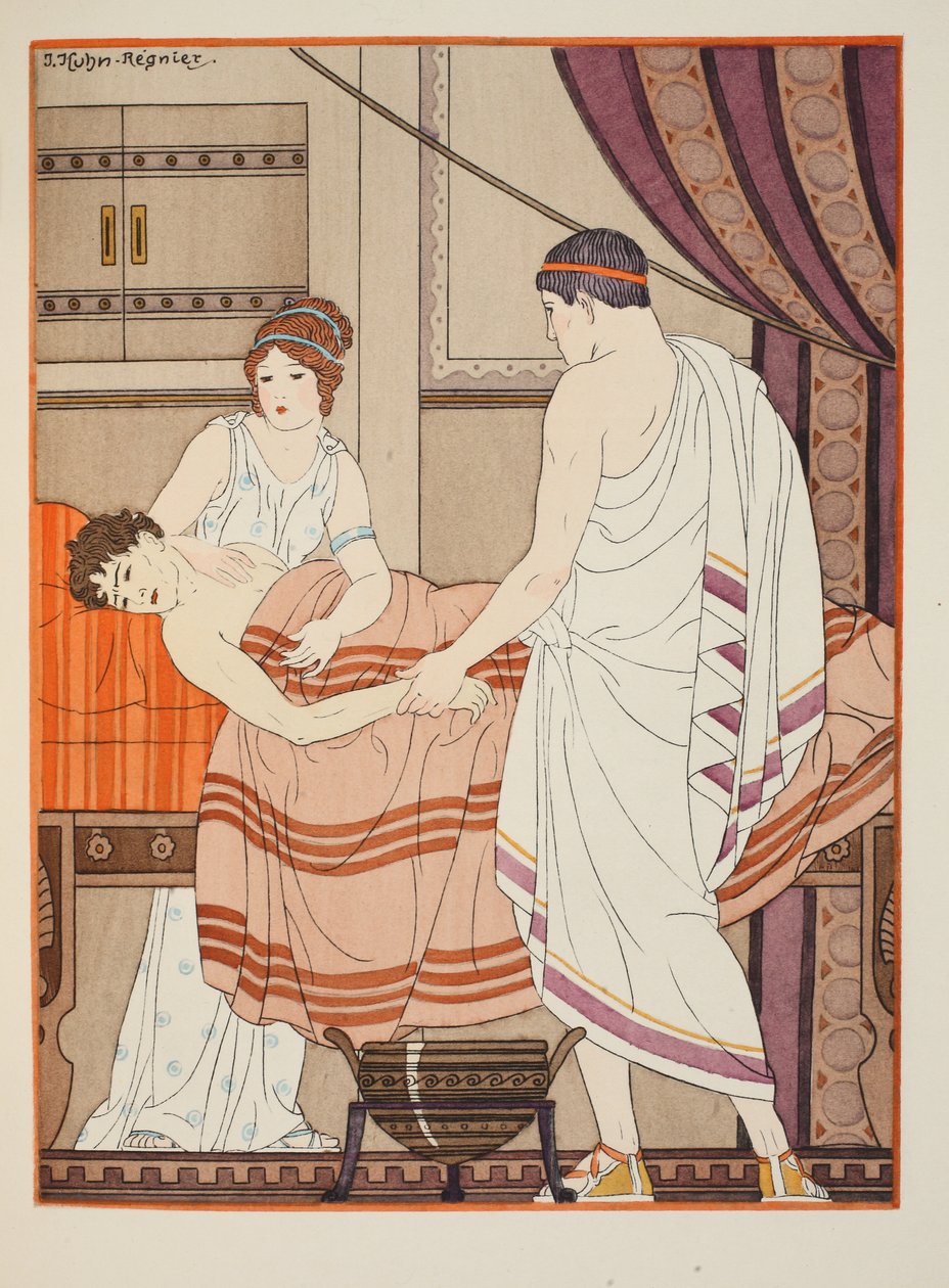 أولئك الذين يرتجفون على يد طبيب ، توضيح من "أعمال أبقراط" ، 1934 بواسطة جوزيف كون ريجنير