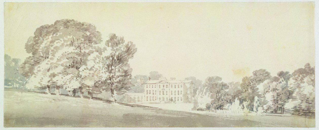 منزل جورجي مكون من ثلاثة طوابق في متنزه ، ج 1795 (يغسل على الجرافيت على الورق) بواسطة جوزيف مالورد وليام تورنر