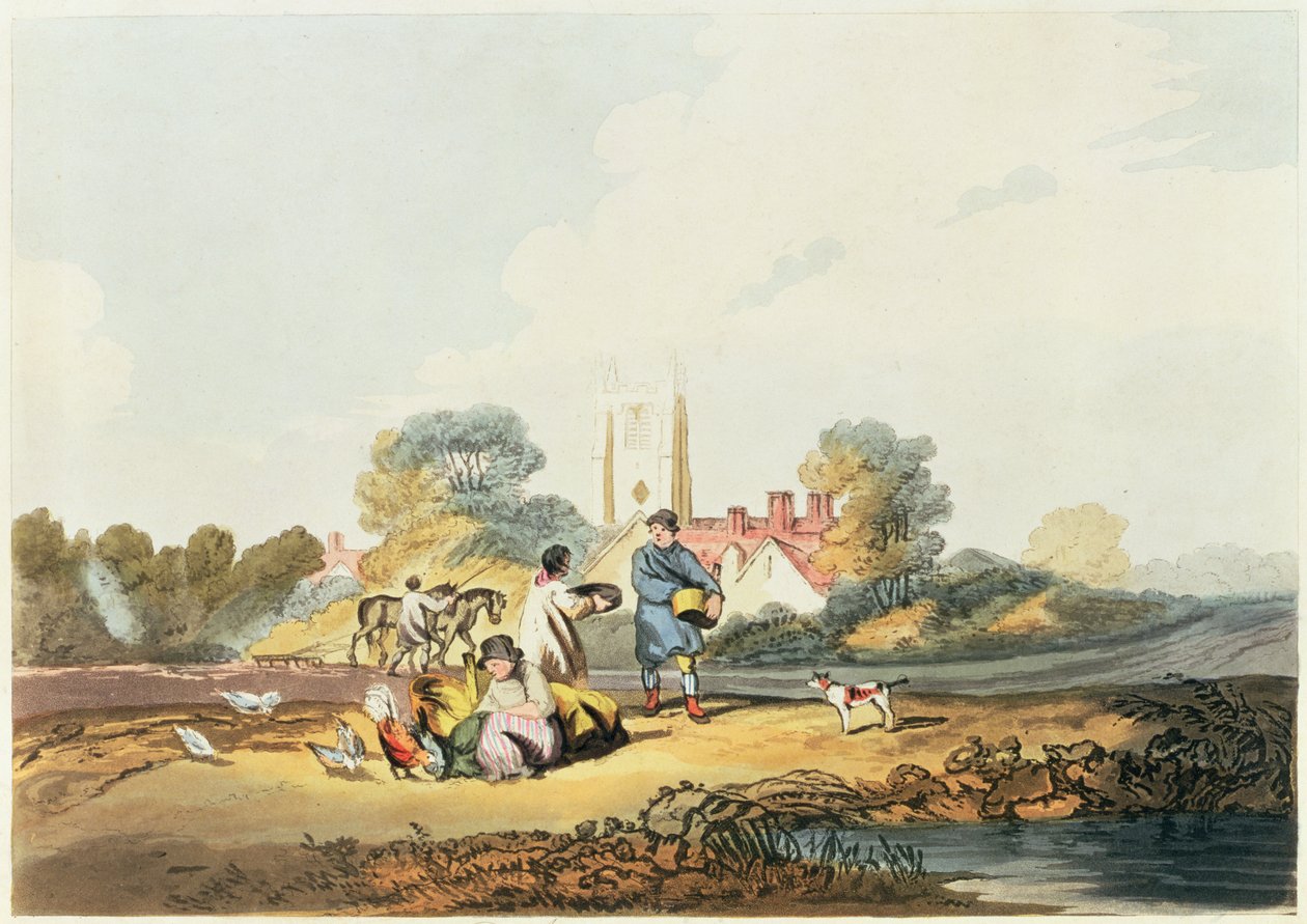 الخريف ، بذر الحبوب ، 1818 (النقش اليدوي والألوان المائية) بواسطة جوزيف مالورد وليام تورنر