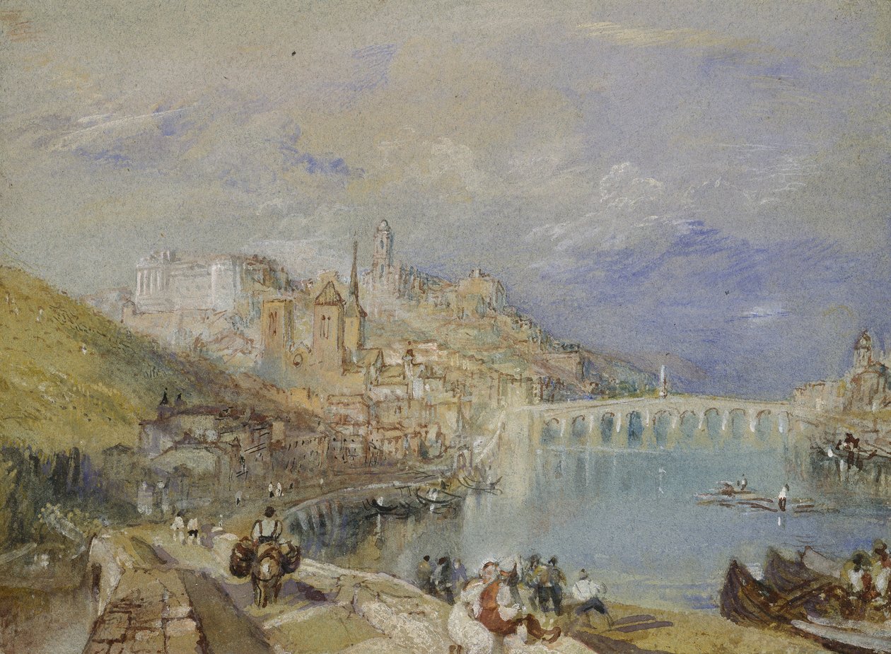 بلوا ، ج. 1830 (ألوان مائية ذات ألوان وقلم وحبر بني وأسود على ورق أزرق) بواسطة جوزيف مالورد وليام تورنر