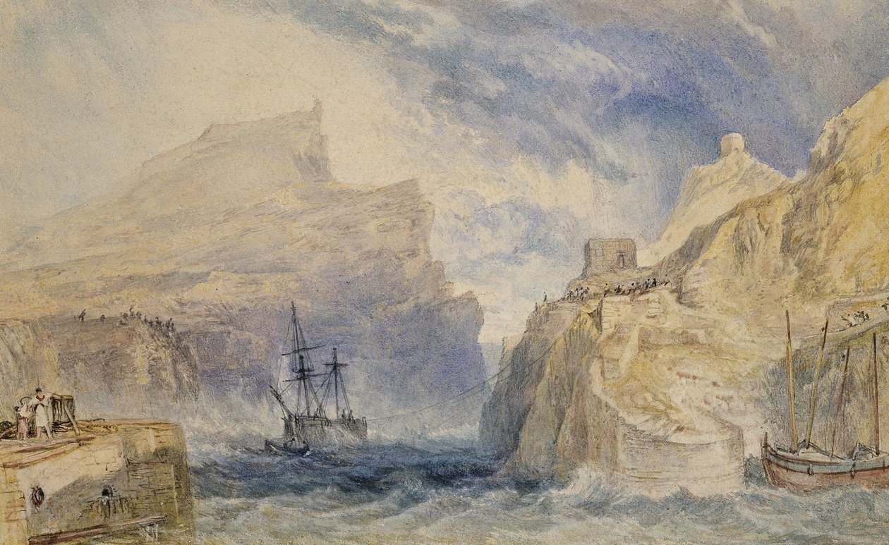 Boscastle ، كورنوال ، c.1824 (ألوان مائية فوق الجرافيت مع قلم وحبر أسود) بواسطة جوزيف مالورد وليام تورنر