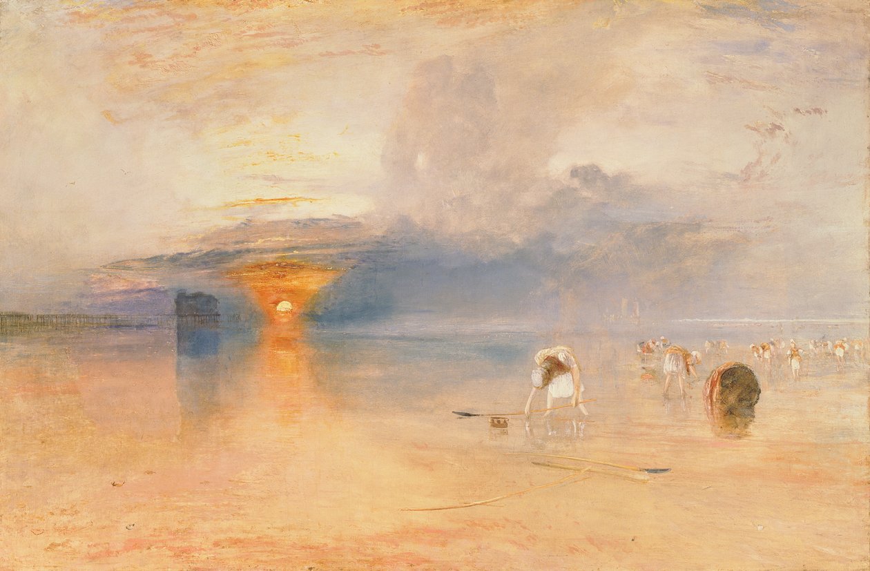 Calais Sands at Low Water ، Poissards Gathering Bait ، 1830 بواسطة جوزيف مالورد وليام تورنر