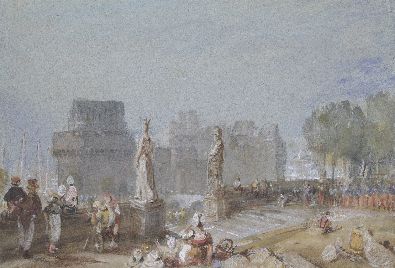 شاتو دي نانت ، ج. 1830 (ألوان مائية وألوان هيكلية مع قلم وحبر بني وأسود) بواسطة جوزيف مالورد وليام تورنر