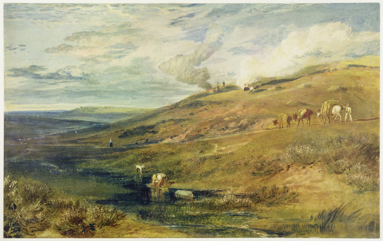 دارتمور: مصدر تمار وتوريدج ، c.1813 (مرحاض لون الجسم فوق الجرافيت على الورق) بواسطة جوزيف مالورد وليام تورنر