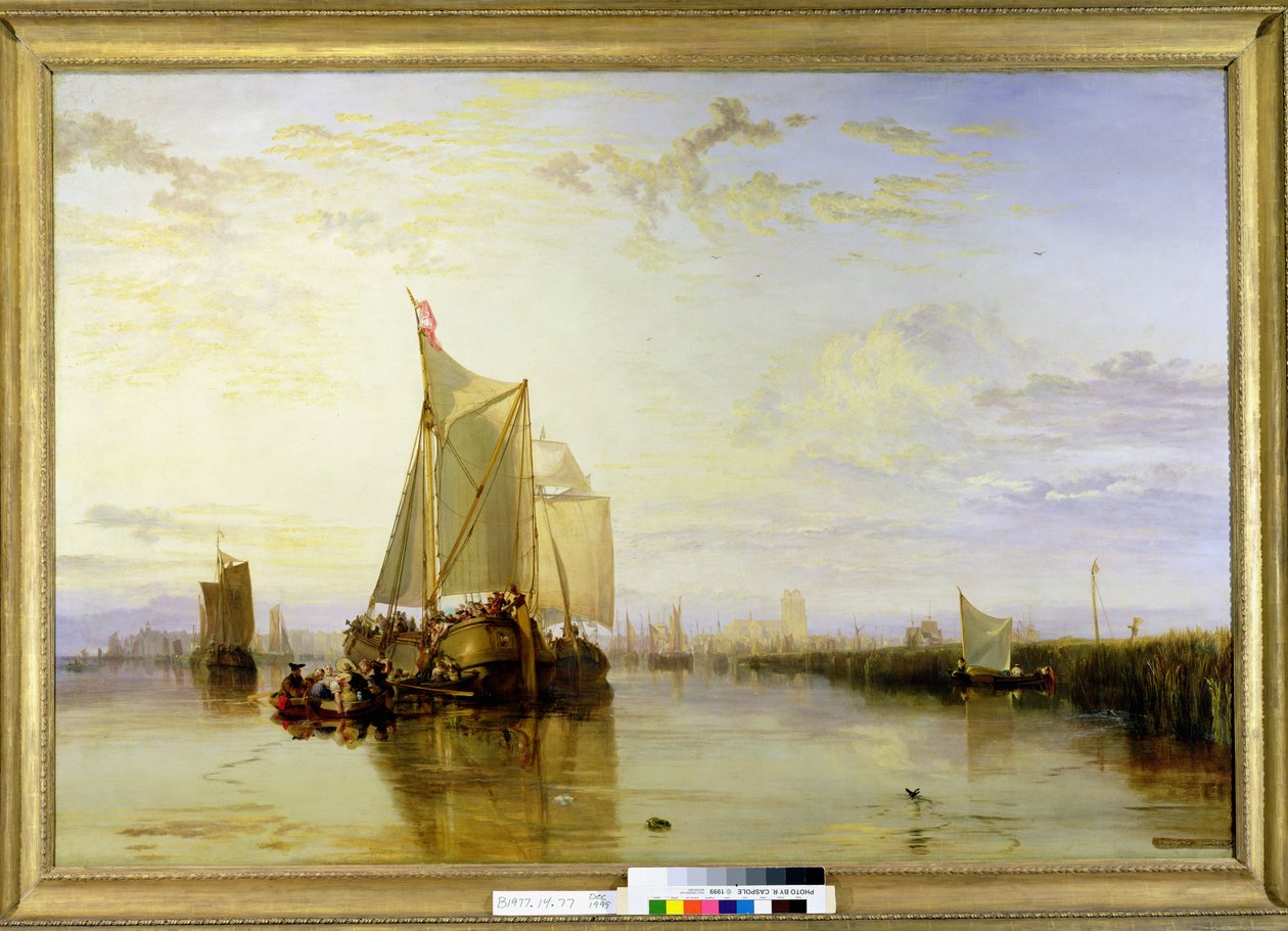 Dort أو Dordrecht: The Dort Packet-Boat من روتردام Becalmed ، 1817-18 بواسطة جوزيف مالورد وليام تورنر