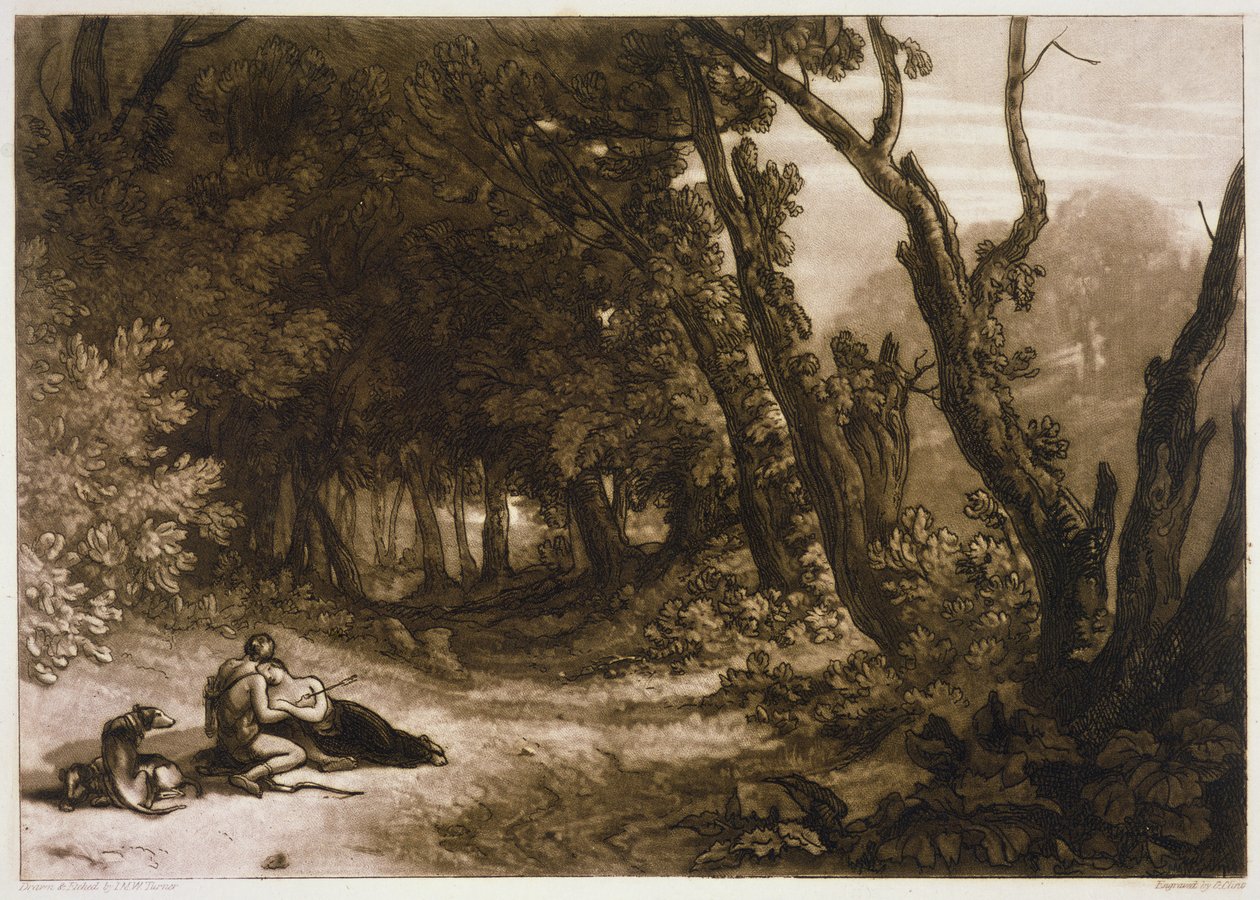 F.41.I Procris and Cephalus من "Liber Studiorum" ، منقوش بواسطة جورج كلينتون ، 1812 بواسطة جوزيف مالورد وليام تورنر