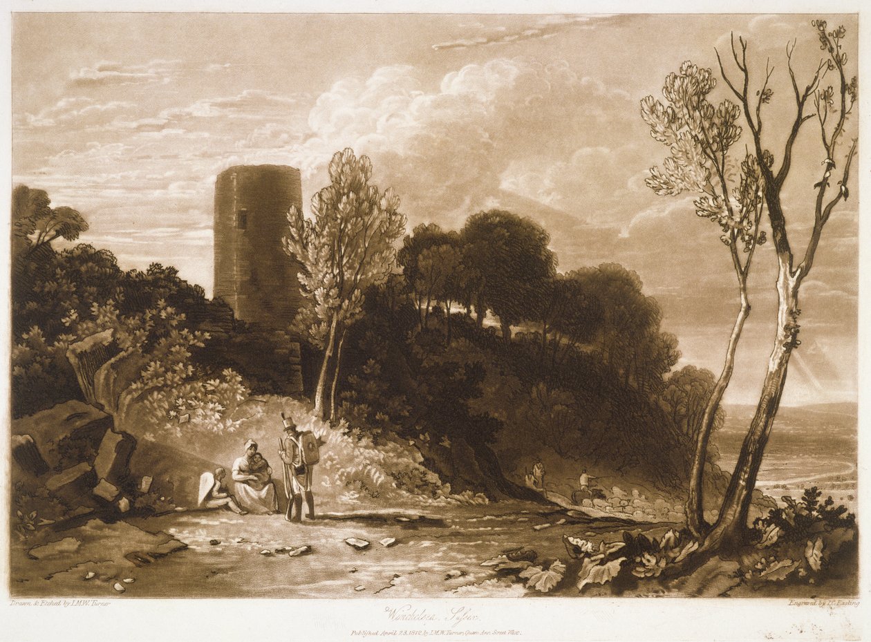 F.42.I Winchelsea ، Sussex ، من "Liber Studiorum" ، منقوش بواسطة JC Easling ، 1812 بواسطة جوزيف مالورد وليام تورنر
