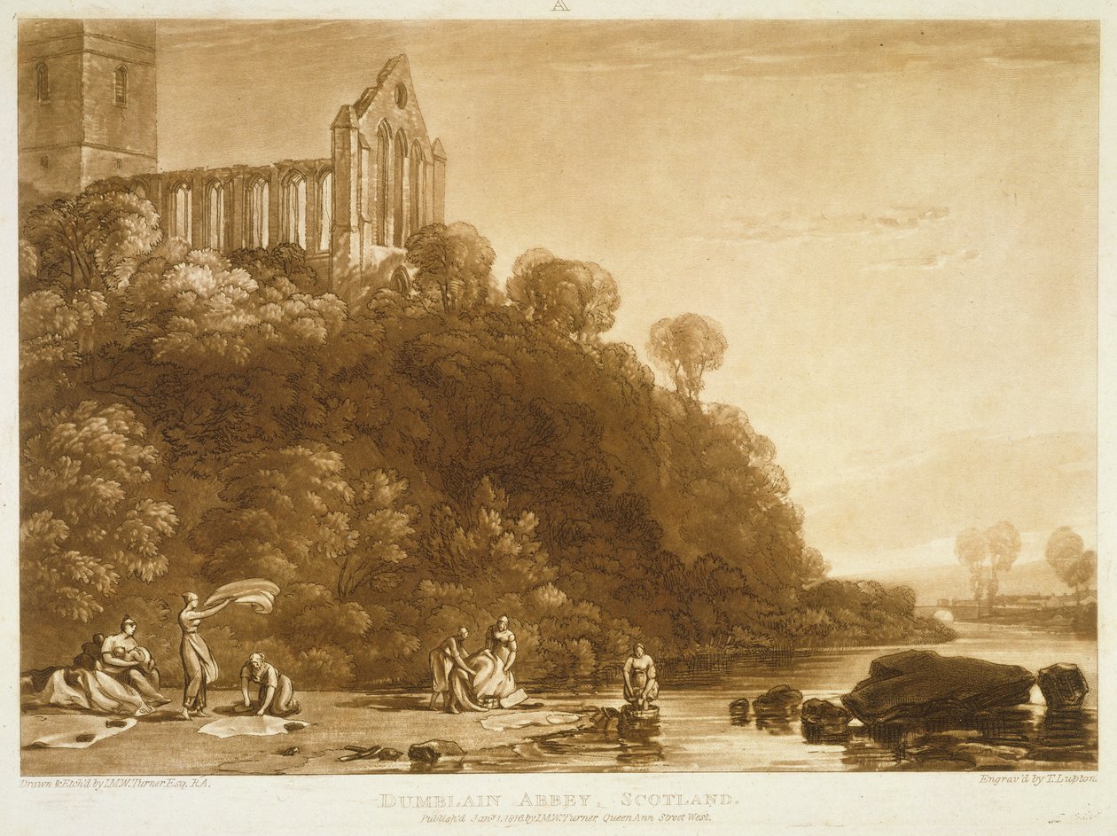 F.56.II دير دملين ، من "Liber Studiorum" ، منقوش بواسطة Thomas Lupton ، 1816 بواسطة جوزيف مالورد وليام تورنر