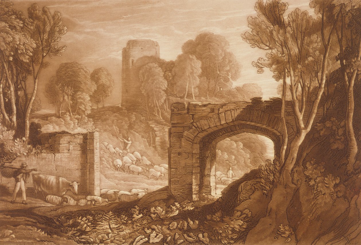 F.67.I East Gate ، Winchelsea ، من "Liber Studiorum" ، منقوش بواسطة Samuel William Reynolds ، 1819 بواسطة جوزيف مالورد وليام تورنر