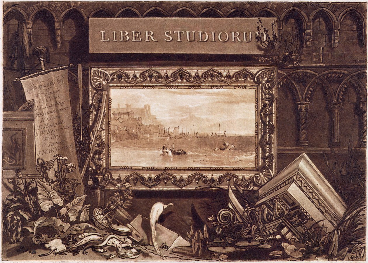 صورة من الواجهة الأمامية لـ "Liber Studiorum" ، محفورة بواسطة JC Easling (fl.1788-1815) 1812 (النقش والميزوتنت) بواسطة جوزيف مالورد وليام تورنر