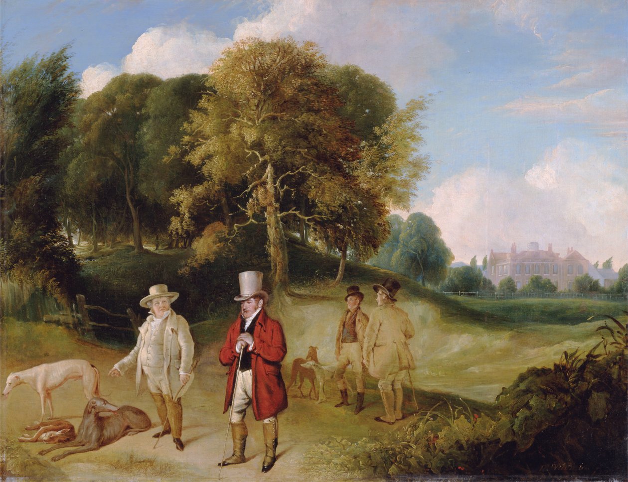 JMW Turner و Walter Fawkes في قاعة Farnley بواسطة جوزيف مالورد وليام تورنر