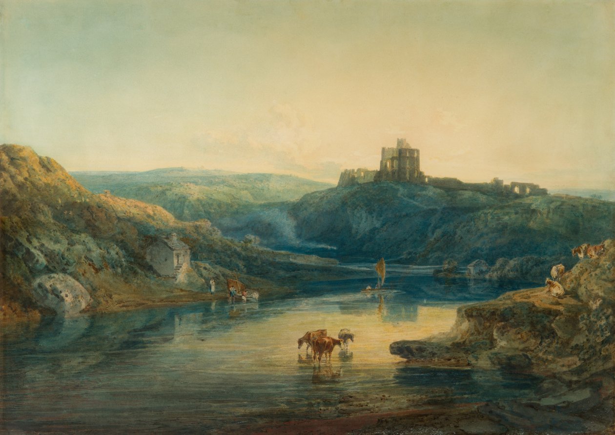 قلعة نورهام: Summer&39;s Morn ، 1798 (قلم رصاص ، مرحاض وجسم على ورق) بواسطة جوزيف مالورد وليام تورنر