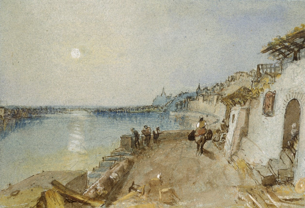 Rietz ، بالقرب من Saumur ، ج. 1830 (ألوان مائية وجسم على الجرافيت مع قلم وحبر بني) بواسطة جوزيف مالورد وليام تورنر