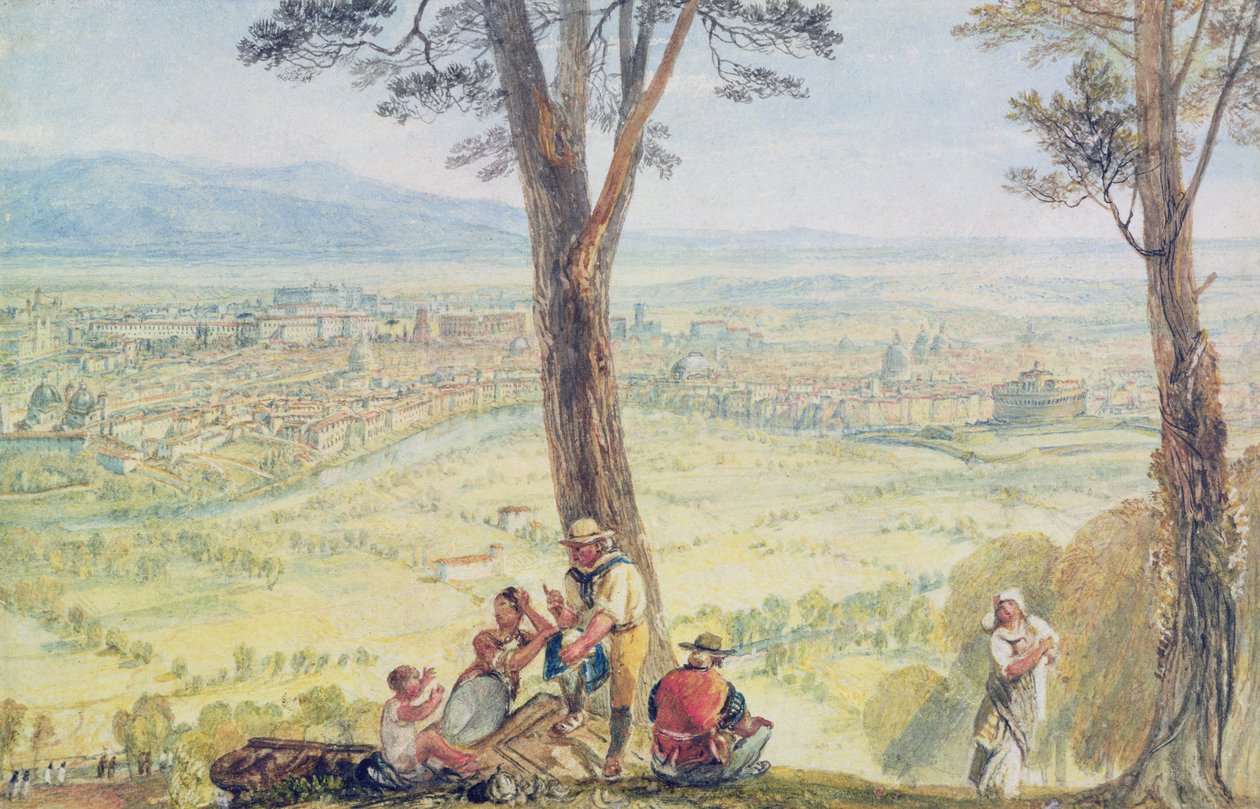 روما من مونتي ماريو ، c1818 (مرحاض فوق قلم رصاص على ورق) بواسطة جوزيف مالورد وليام تورنر