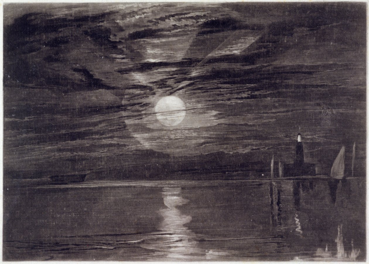 منارة شيلدز ، c.1825 (mezzotint) بواسطة جوزيف مالورد وليام تورنر