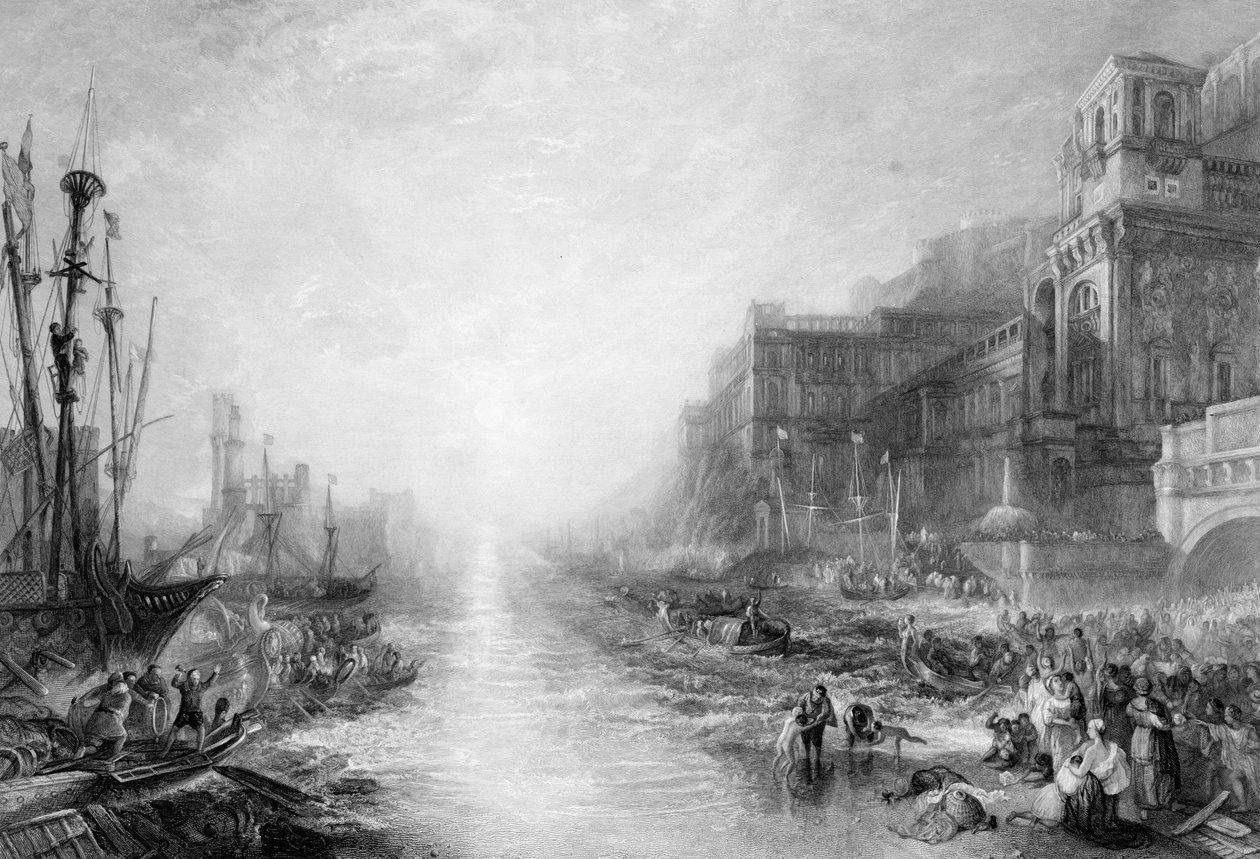 انطلاق Regulus ، قرطاج القديمة ، نقشها دانيال ويلسون (1816-1892) ، 1838-52 بواسطة جوزيف مالورد وليام تورنر