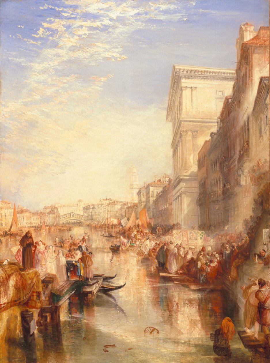 القناة الكبرى: مشهد - شارع في البندقية ، c.1837 بواسطة جوزيف مالورد وليام تورنر