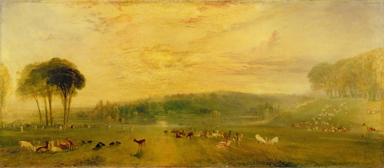 البحيرة ، بيتورث: الغروب ، القتال باكز ، c.1829 بواسطة جوزيف مالورد وليام تورنر