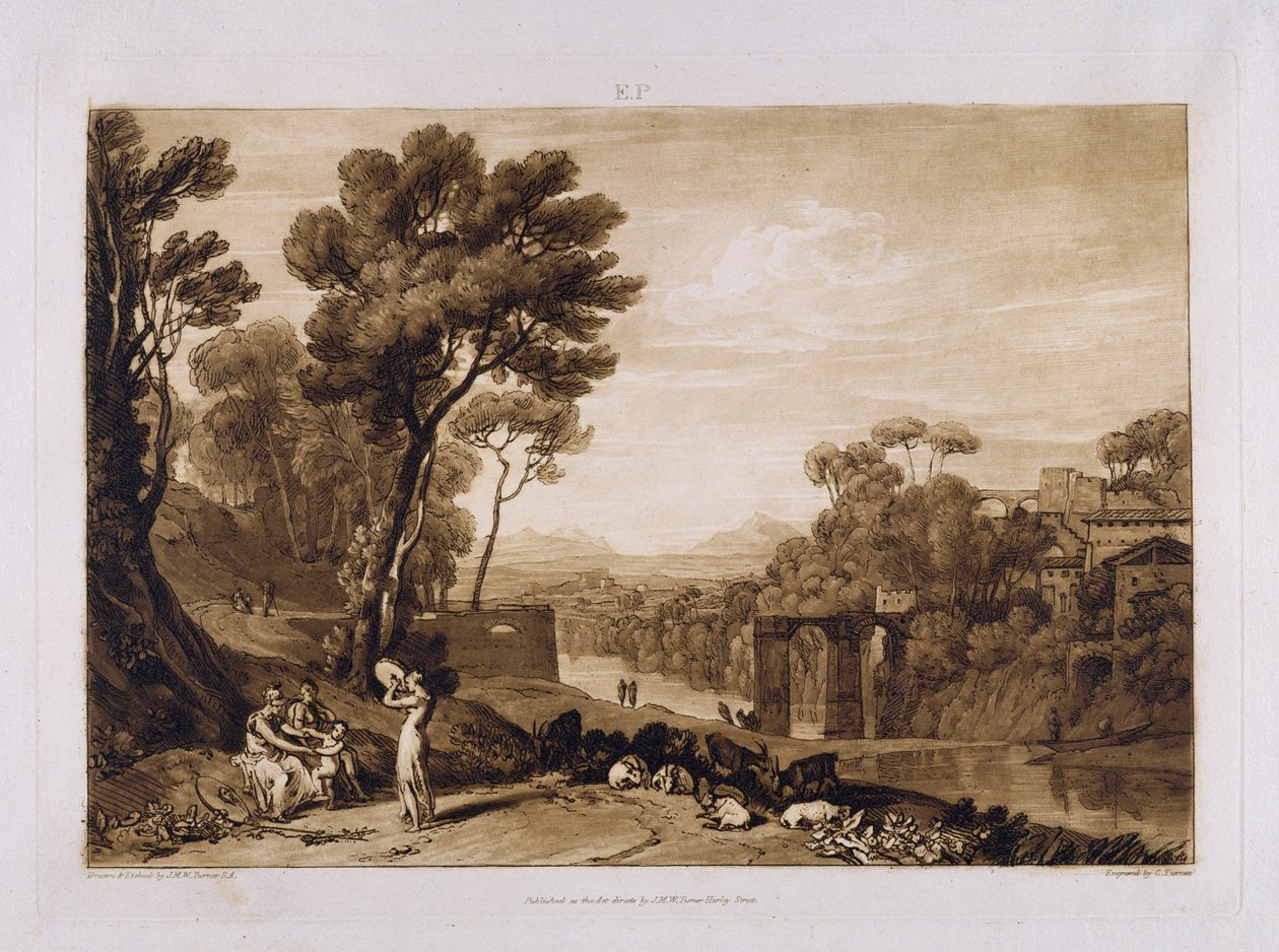 المرأة والدفورين ، نقشها تشارلز تورنر (1773-1857) 1853-74 بواسطة جوزيف مالورد وليام تورنر