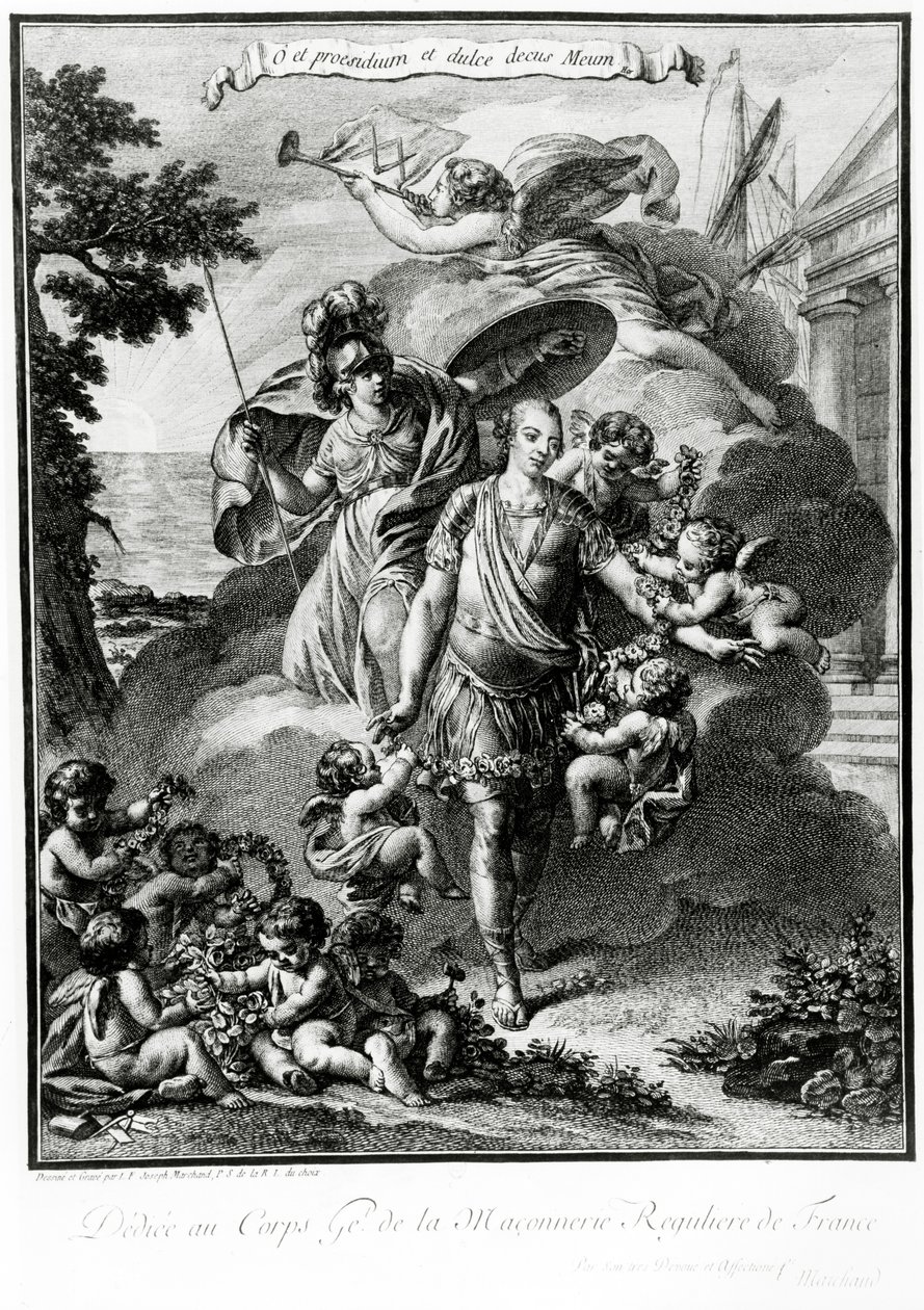صورة ماسونية مجازية لـ Louis-Philippe-Joseph dOrleans ، c.1780 بواسطة جوزيف مارشان