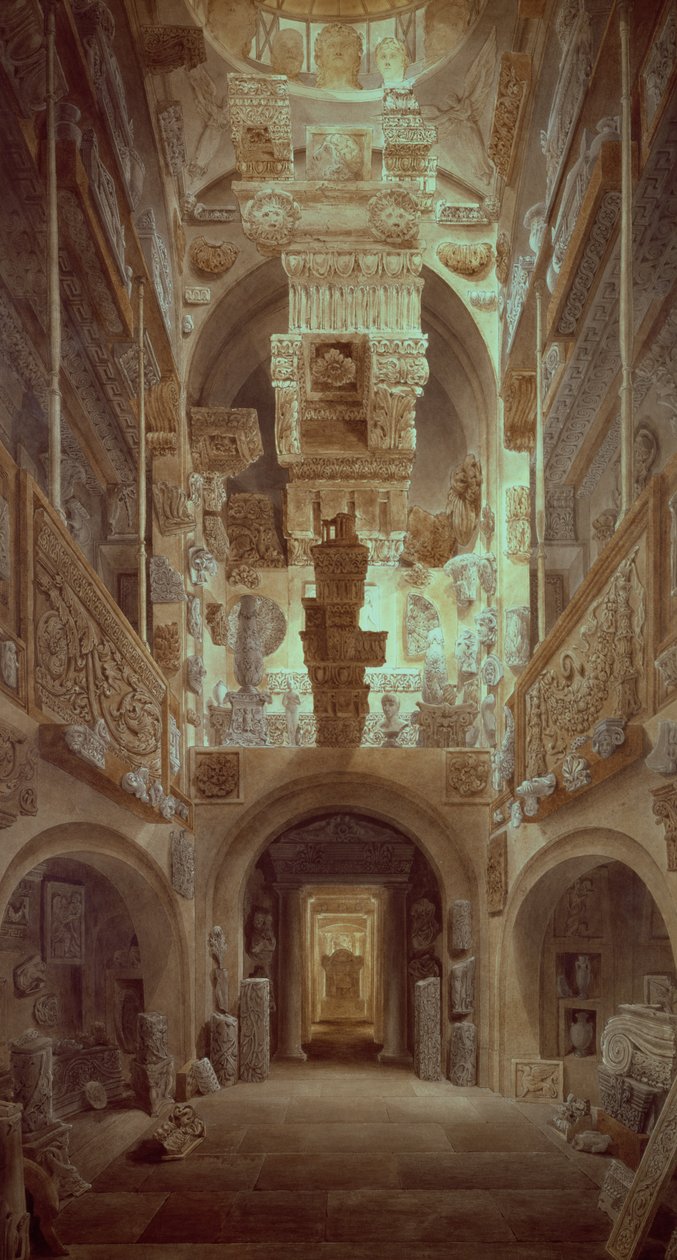 داخل متحف Soane ، بواسطة جوزيف مايكل جاندي