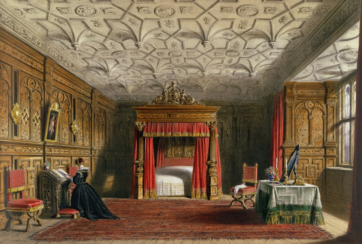 غرفة مطعمة ، Sizergh ، Westmoreland ، 1849 بواسطة جوزيف ناش