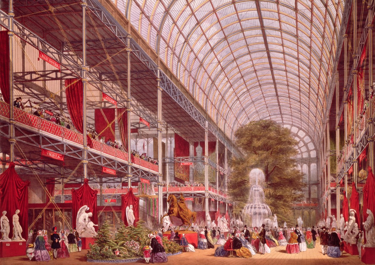 Transept في المعرض الصناعي الكبير لعام 1851 ، اللوحة 4 من "الصور الشاملة لديكنسون" بواسطة جوزيف ناش