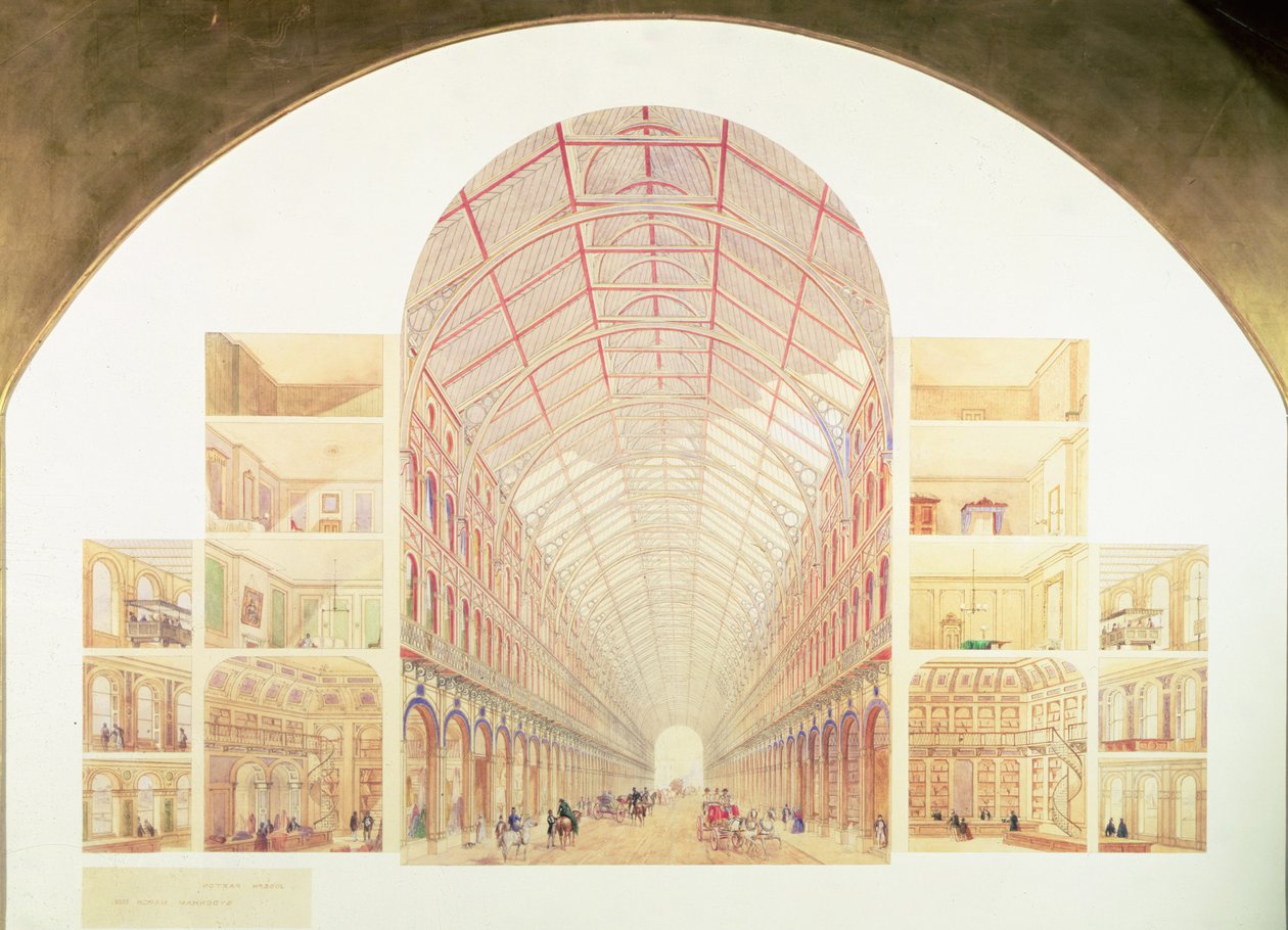 منظور القسم للطريقة الفيكتورية الكبرى المقترحة ، ج 1854 بواسطة جوزيف باكستون