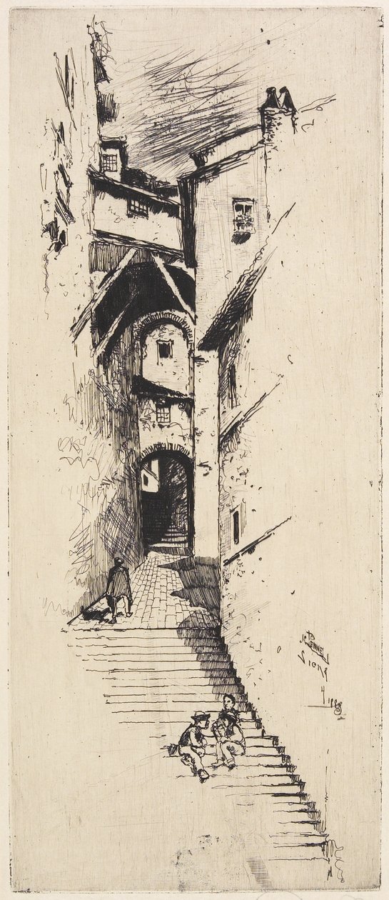شارع السلالم ، سيينا ، 1883 بواسطة جوزيف بينيل