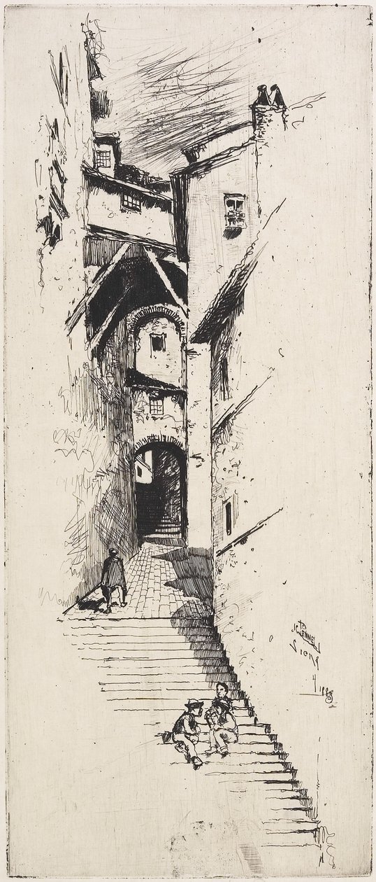 شارع السلالم ، سيينا ، 1883 بواسطة جوزيف بينيل